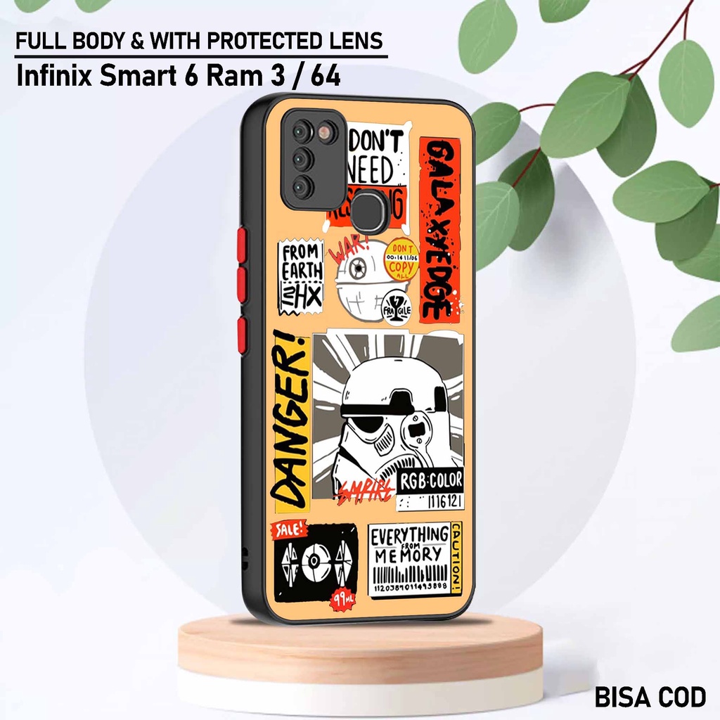 Case Infinix Smart 6 Ram 3 - Motif Case [ Starwars ] - Hardcase Infinix Smart 6 Ram 3 - Softcase Inf