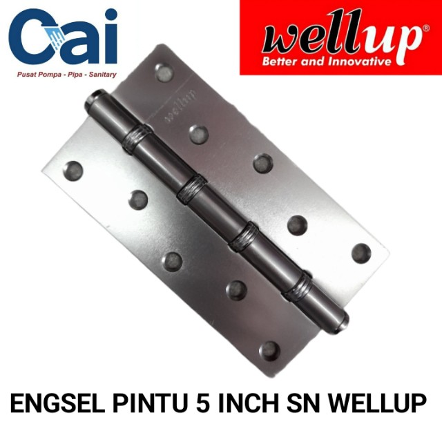 GROSIR - ENGSELTEBAL 5 INCH SN - ENGSEL PINTU CHROME - WELLUP