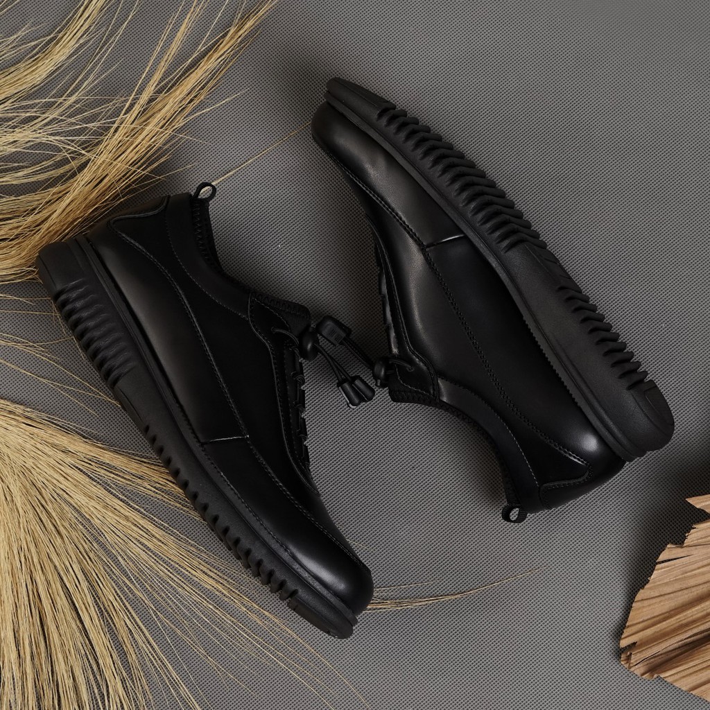 WAVE BLACK ORIGINAL x VOLVE PROJECT Sepatu Formal Full Hitam Tali Pria Pantofel Kerja Kantor Dinas Resmi Guru Kantoran Wisuda Kuliah Pesta Undangan Wedding Kondangan Nikah Casual Oxford Semi Kulit Premium Footwear Big Size Ukuran Jumbo 44 45 Keren Terbaru