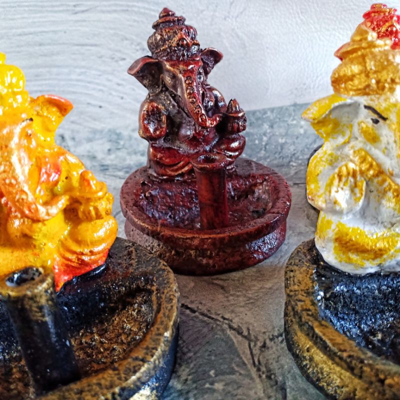 Tempat Dupa Ganesha Gradasi / Tempat Dupa Bali Murah / Tempat Dupa Fiber / Patung Ganesha / Hiasan Ruang Tamu / Souvenir Pernikahan / Kado Unik / Craft Dewata