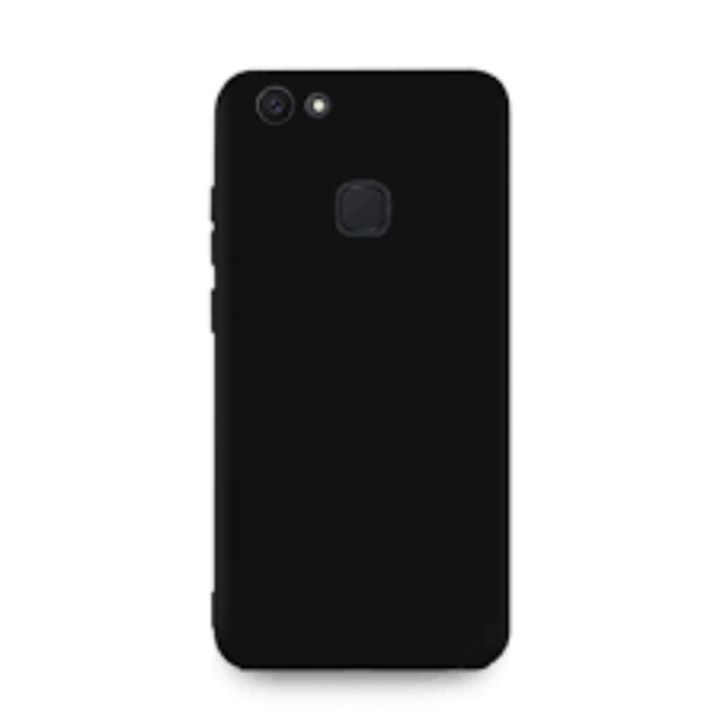 Soft Case Black Matte HP Vivo V7 Casing Silikon Slim Blackmatte Hitam Polos Murah