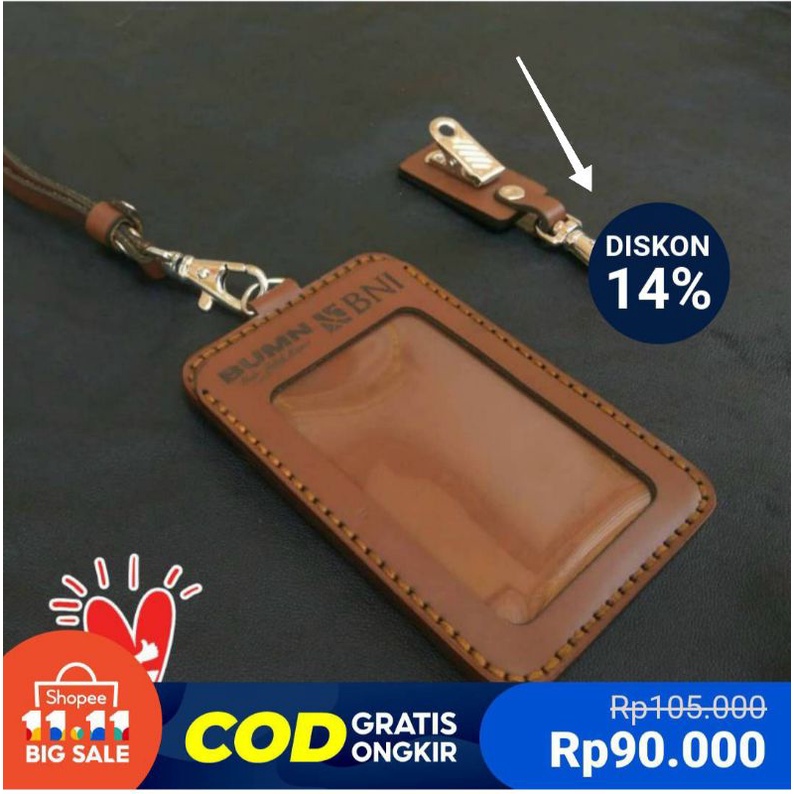 

ID Card Holder Kulit Asli Custom || Gantungan id card kulit