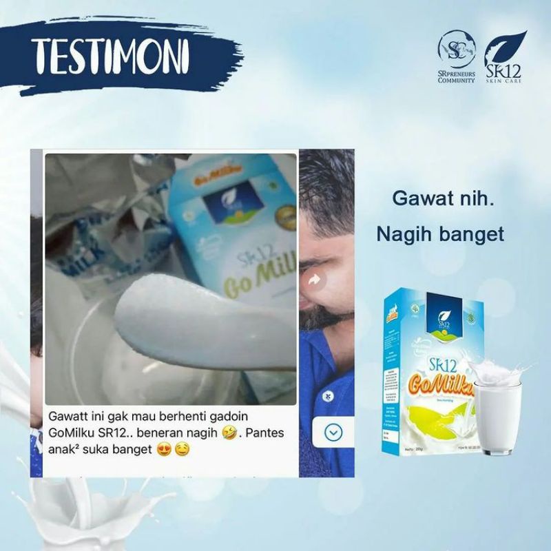 GoMilku SR12 Susu Kambing Etawa Bubuk Rasa Coklat Stroberi Original Tanpa Gula Tambahan