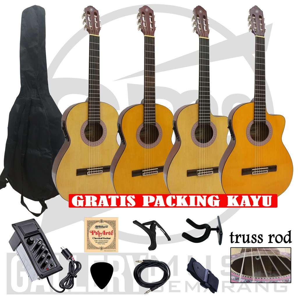 Gitar Akustik Elektrik Nylon C315 Tanam Besi Gitar Klasik Elektrik Top