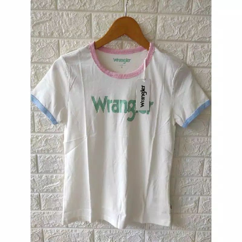 100% ORI T-SHIRT / KAOS WRANGLER Wanita PUTIH