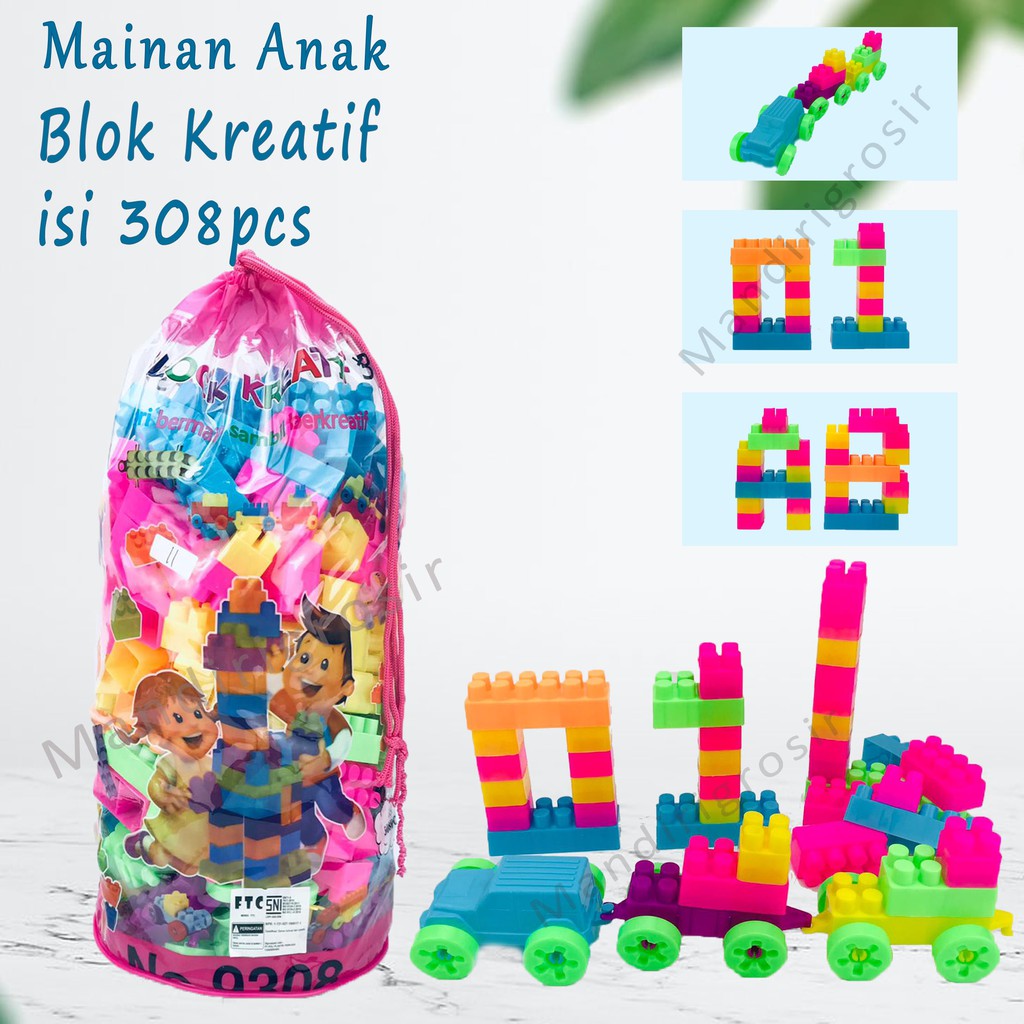 Blok kreatif *Mainan Anak Edukasi *308* isi 308pcs