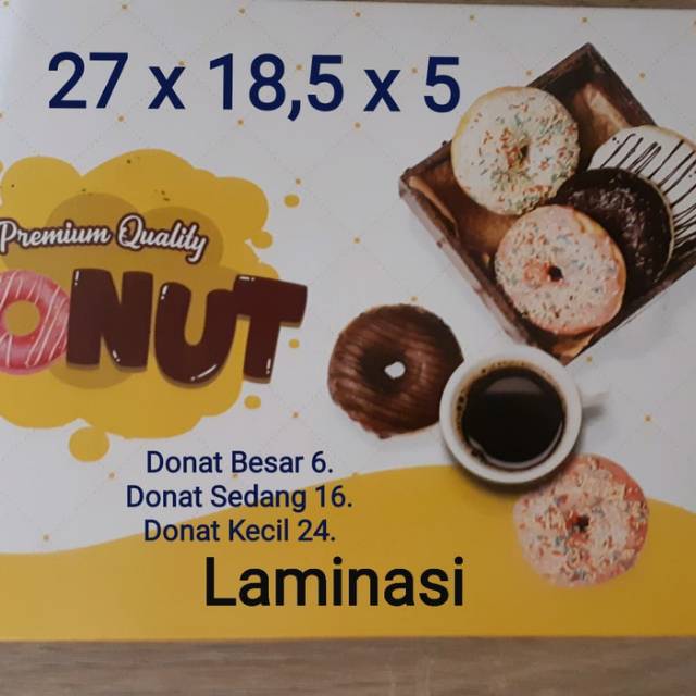 

Dus Donat ..27x18.5x5 cm..Laminasi..per 10 pcs..rp.22.000