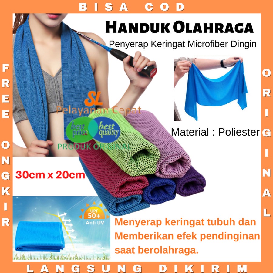 Handuk Olahraga Kecil Handuk Leher Olahraga Badminton Pria Wanita Cold Towel Sport Gym Yoga Fitness