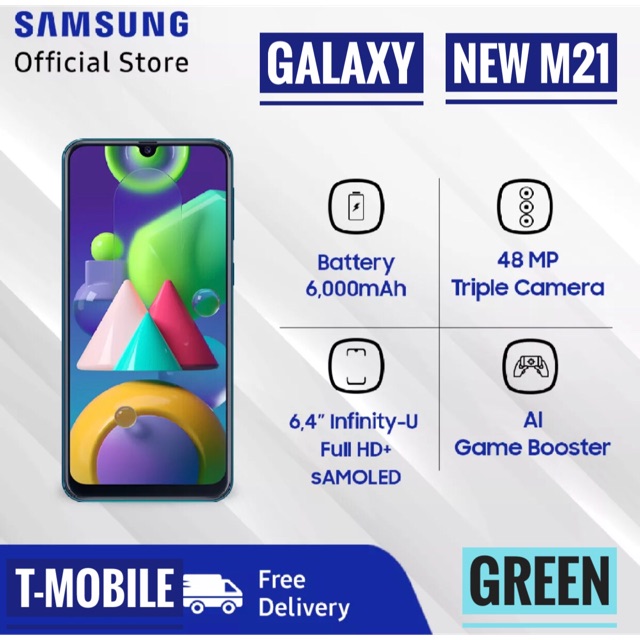 Samsung Galaxy M21 Ram 4gb 64gb Ram 4 64gb Green Resmi Sein Shopee Indonesia