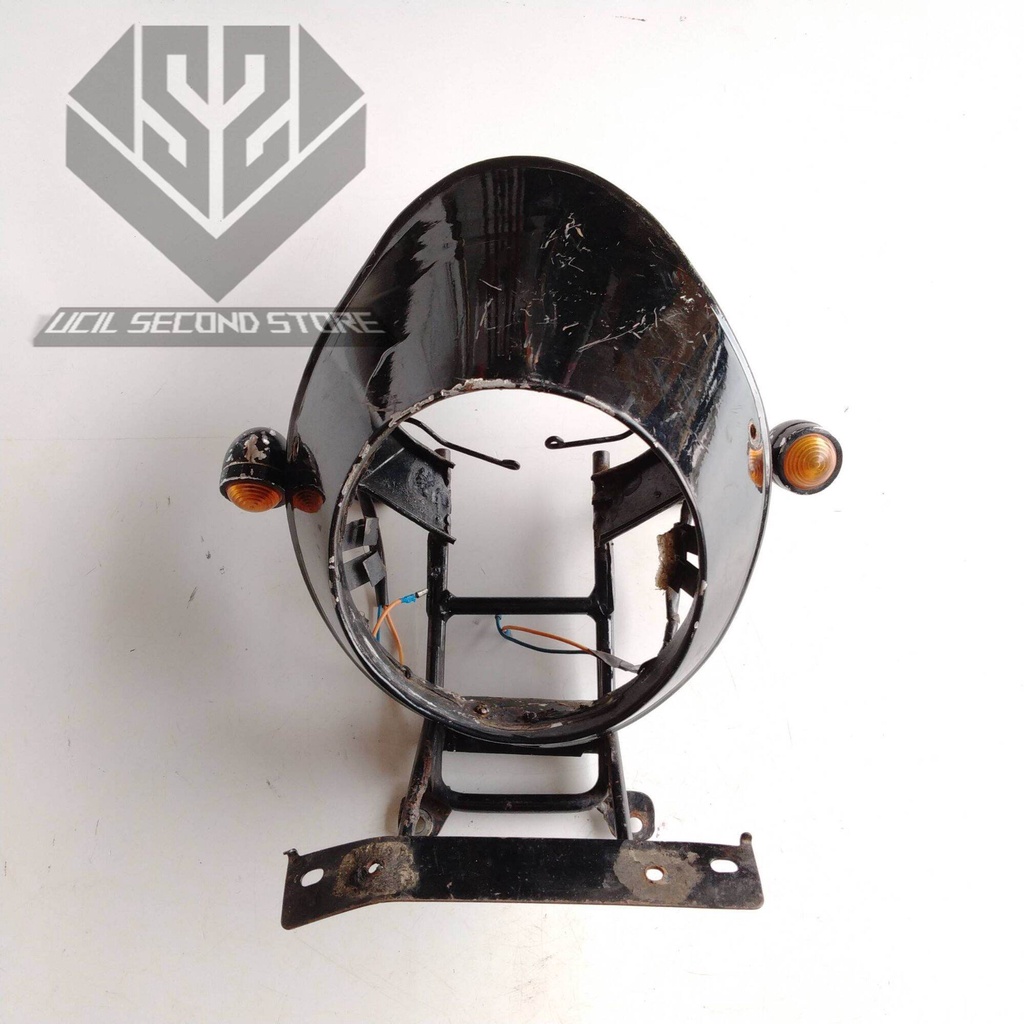 BRAKET SET VISOR BATOK DEPAN CAFE RACER CAVERACER PAKAIAN THUNDER 125 DAN PNP MOTOR LAINYA