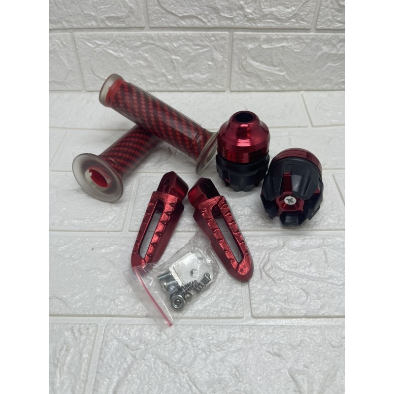 Handgrip Karbon + Step Scoopy Lokal + Jalu As Roda Depan Honda beat scoopy vario dll