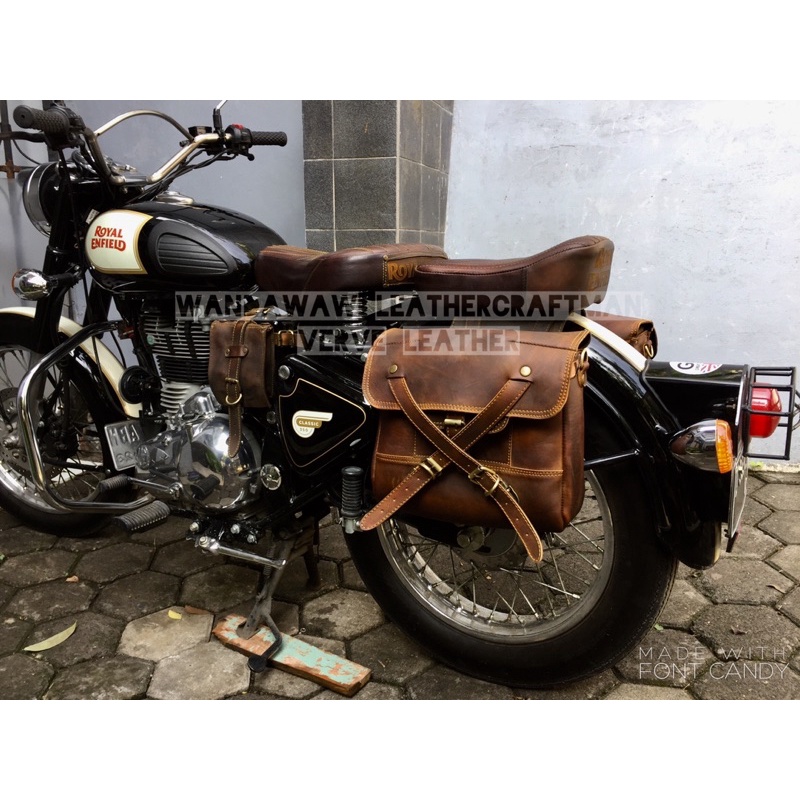 royal enfield , sidebag royal enfield classic 500 , tas samping royal enfield meteor