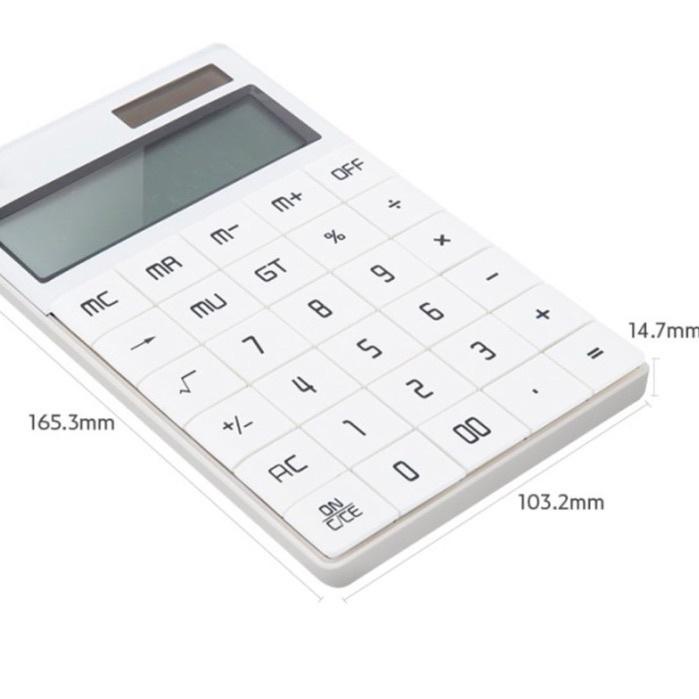 

Trend White Mini Dekstop Calculator / Kalkulator Kerja Sekolah ukuran Sedang Putih Maximus 66E,