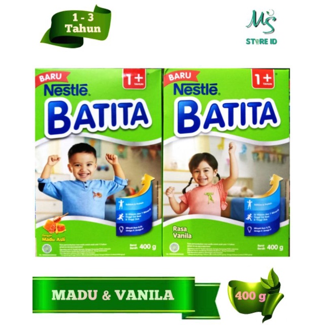 

Batita 1+ 400gr & 900gr, Varian Rasa Madu & Vanila, Susu Bubuk Nestle Dancow Batita Untuk Anak Usia 1 - 3 Tahun