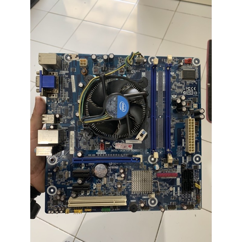 Sepaket mobo motherboard processor i5 fan processor