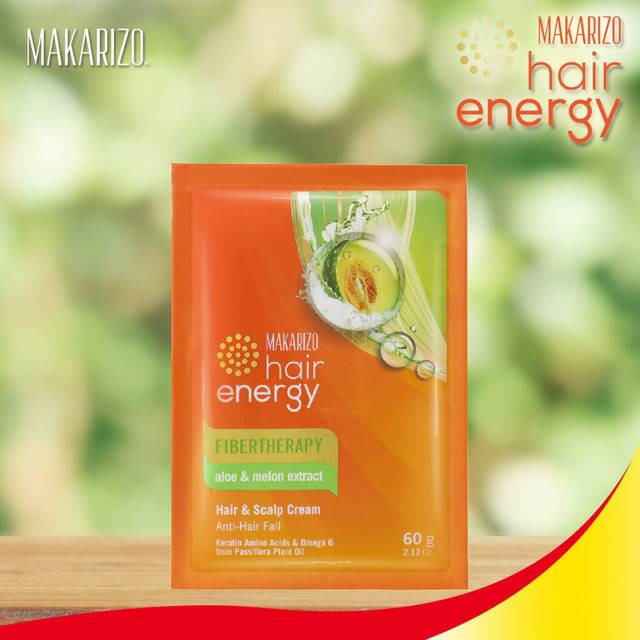 [1 SACHET] MAKARIZO Hair Energy Fibertherapy Hair &amp; Scalp CREAMBATH 60GR