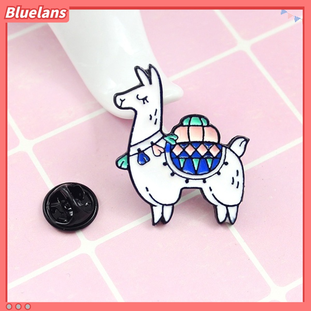 Bros Pin Enamel Bentuk Kartun Alpaca Untuk Dekorasi Jaket Denim