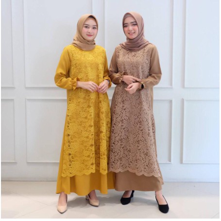 TERBARU LEBARAN 2021  RANIA dress baju pesta lamaran seragam manten Bridesmaids tersedia ukuran XS