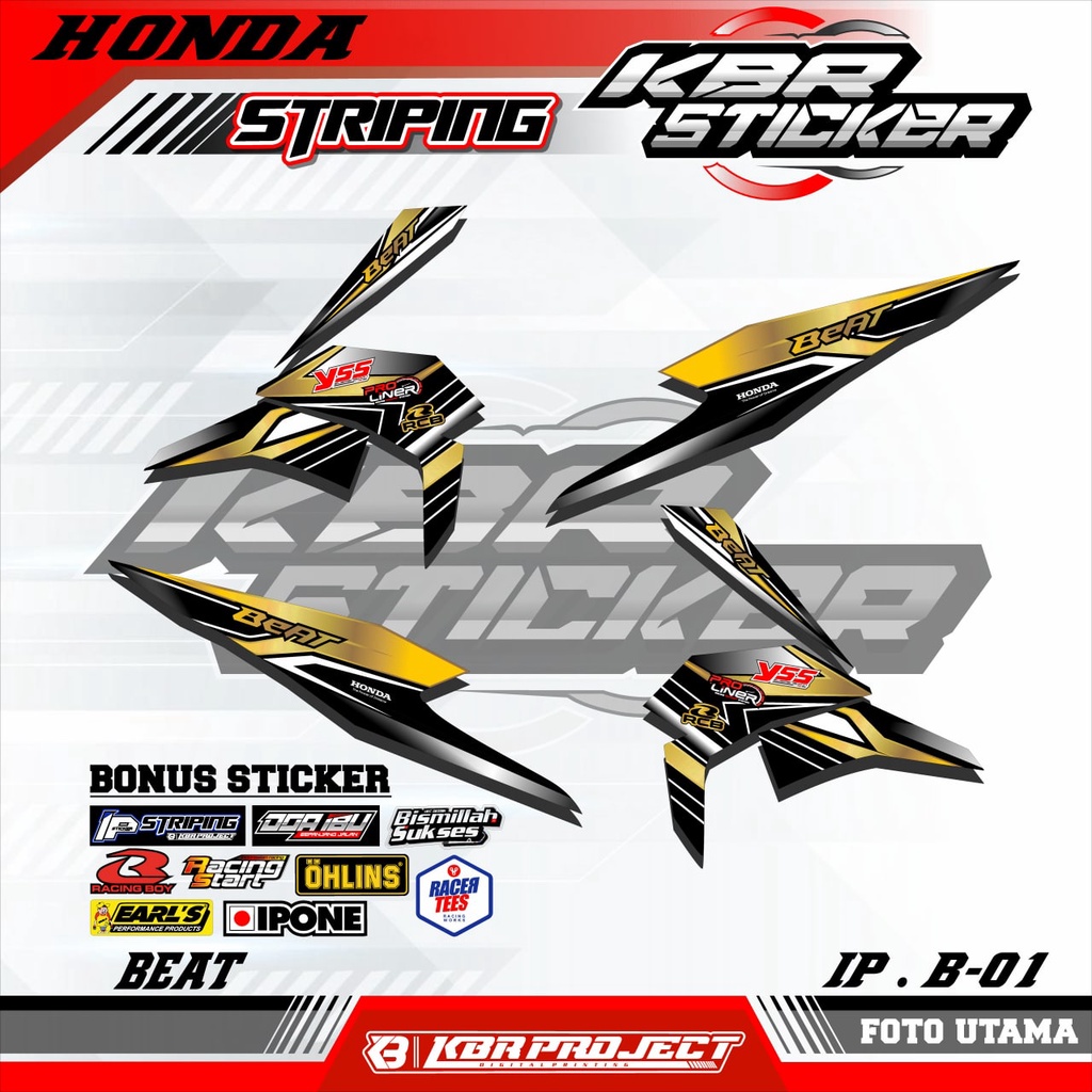 BEAT 2020 DELUXE (COD) STICKER STRIPING HONDA BEAT 2020 DELUXE.B.01
