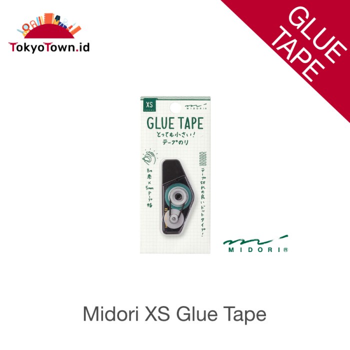 

Cherry | Midori XS Glue Tape Roller 8m - black
