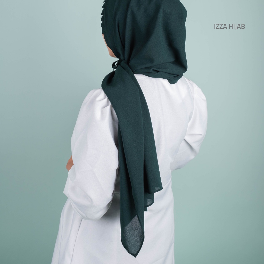 (1KG=11pcs) Pashmina Tali Lipit KCB Premium Jahit Tepi Diamond Hijab Instan Original-hijau botol