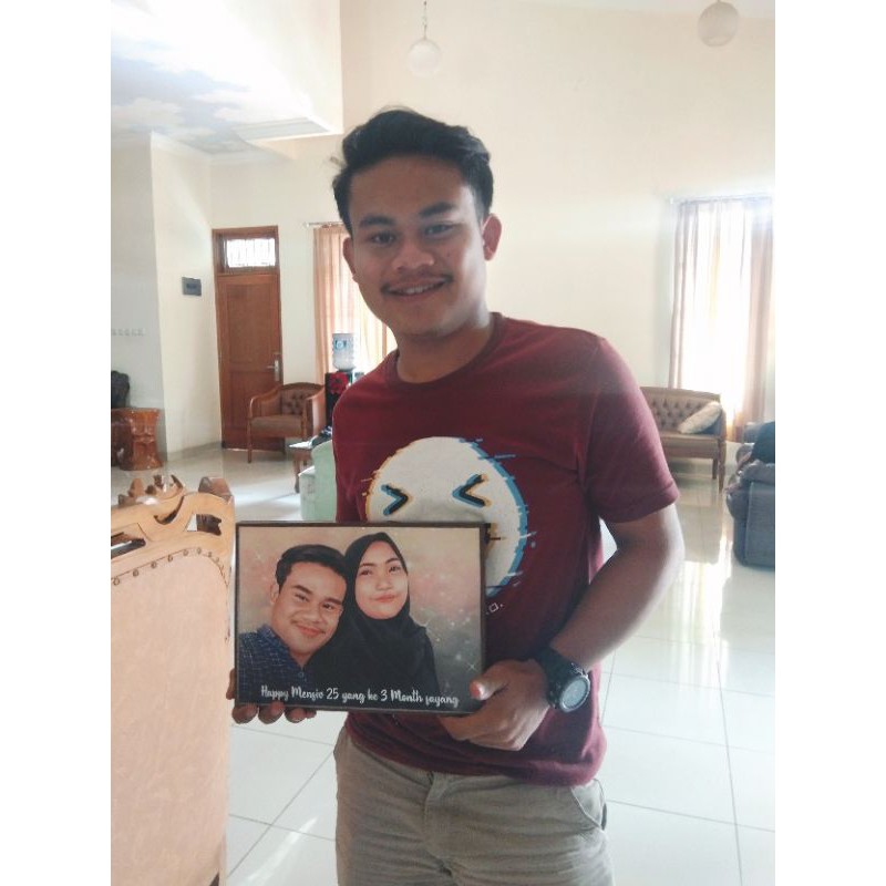 

lukis digital 2 wajah dengan desain smudge painting