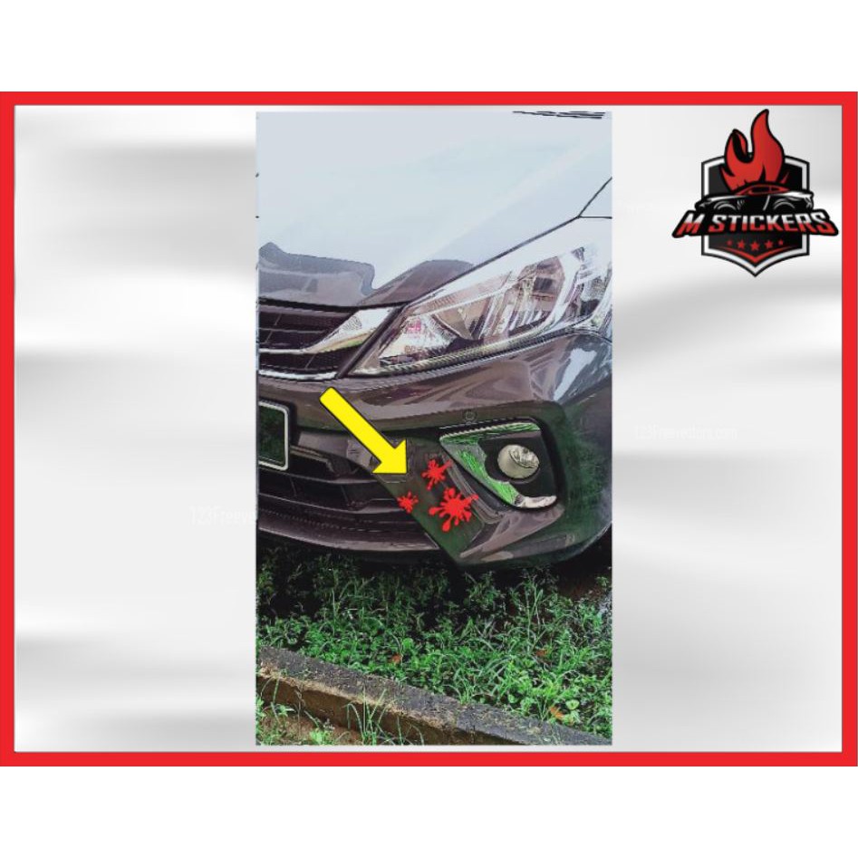 Splash Design Car Sticker KERETA MYVI BEZZA SAGA PERODUA PROTON ALMERA HONDA