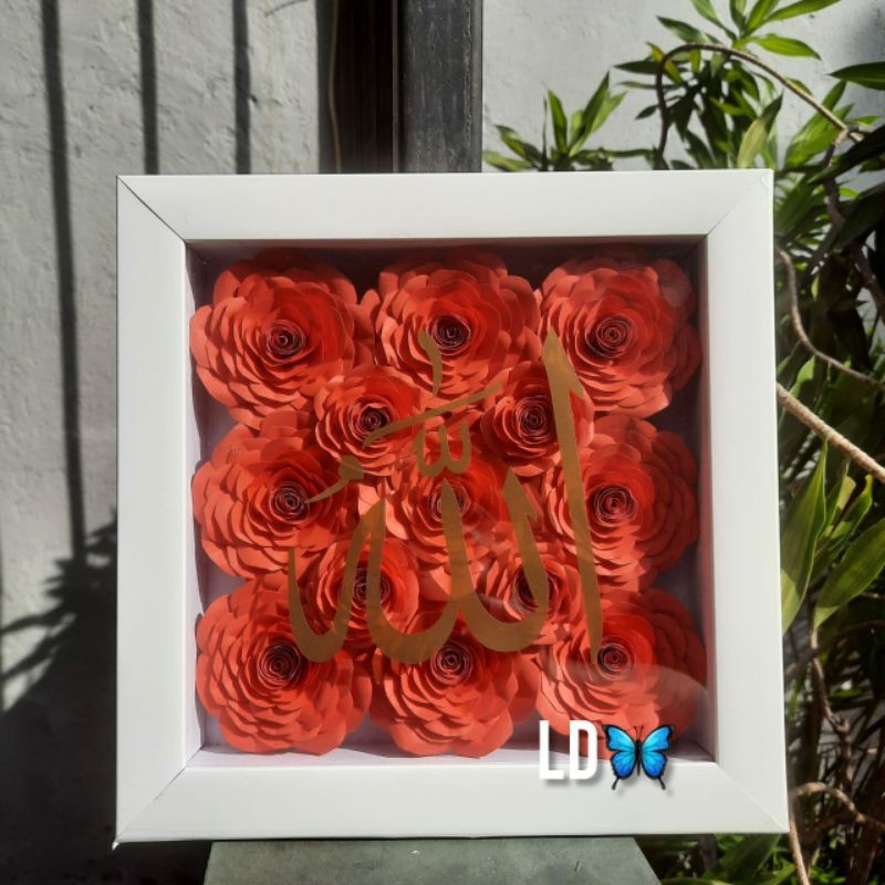 bingkai 3d/bingkai bunga/frame 3d/ frame bunga/ seserahan