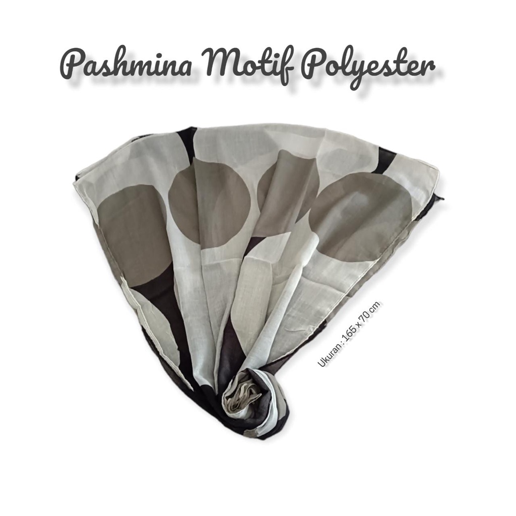 Pashmina Polyester 170cm x 65cm Motif Hijab Polyester Motif