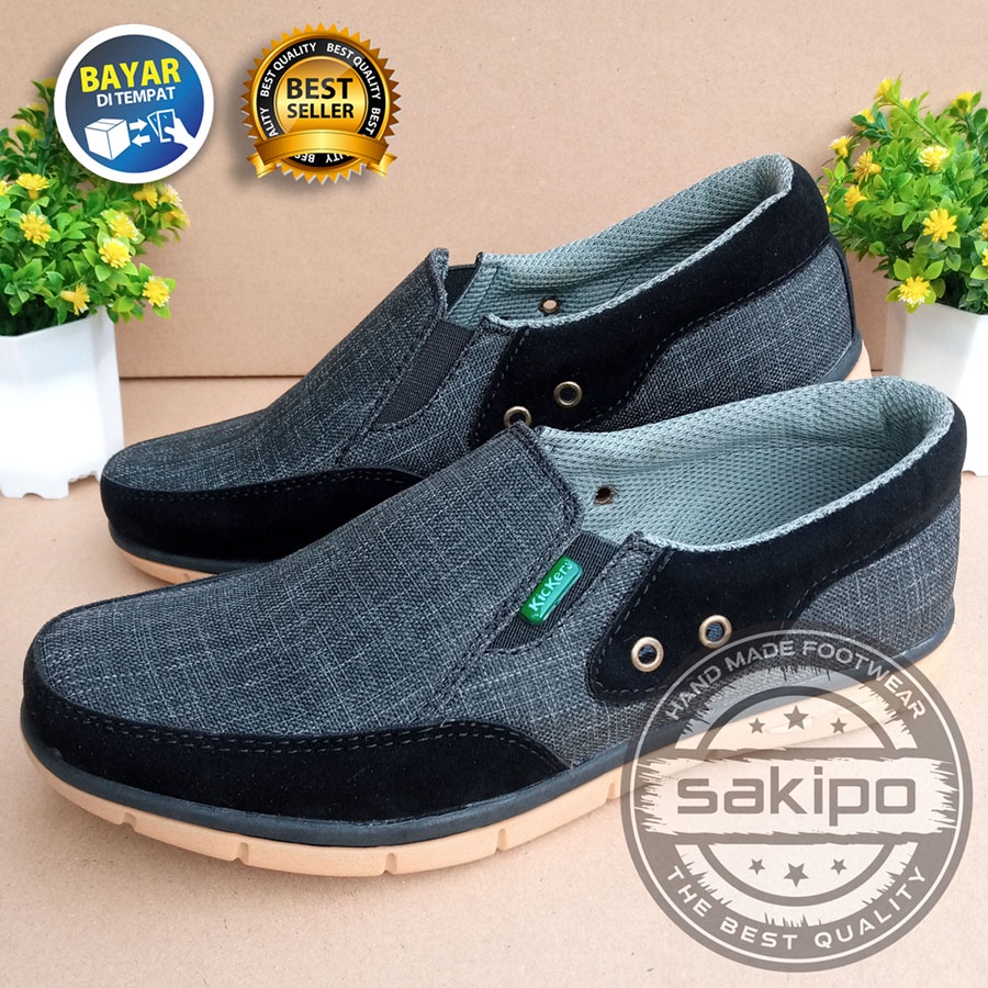 PROMO KEMERDEKAAN !! SEPATU PRIA DEWASA KASUAL SLIP ON MURAH BERKUWALITAS SOL KARET TRENDI NYAMAN DIPAKAI / SEPATU SANTAI PRIA DEWASA SOL KARET / SEPATU KERJA LAPANGAN / SEPATU KERJA KANTORAN / SAKIPO