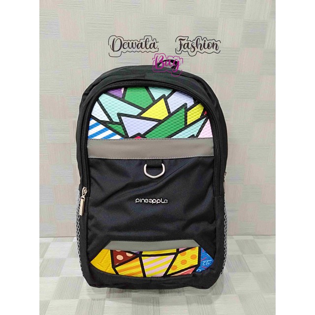 Pineapple ransel cewek tas punggung 32131 black