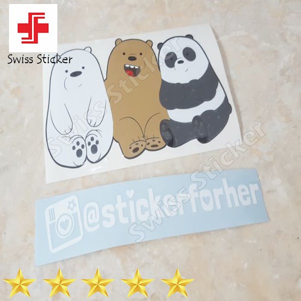 

Promo Stiker We Bare Bears duduk bertiga. So cute Elegan
