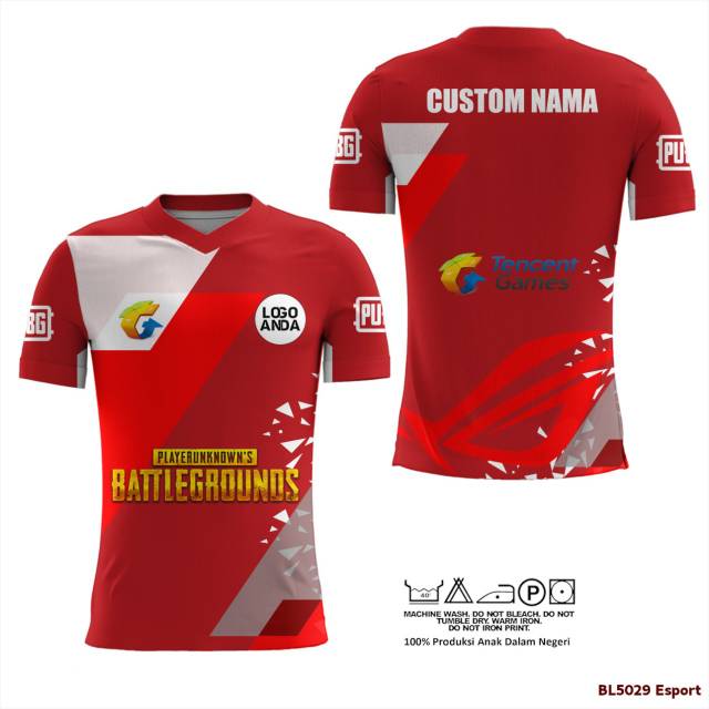 Kaos jersey game custom pubg BL5029 esports freefire mobile legend pubg fullprint custom logo