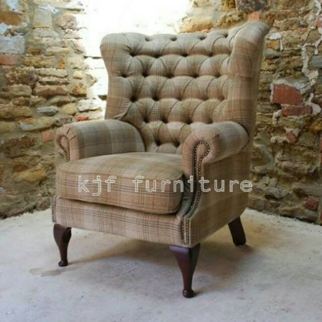 Wing chair retro sofa retro single wing chair vintage