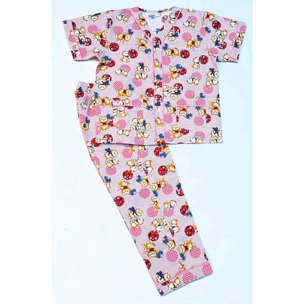 JUAL BAJU TIDUR COUPLE MOM N KIDS BEAR N BALL LGN PJG CLN PJG PINK PROMO