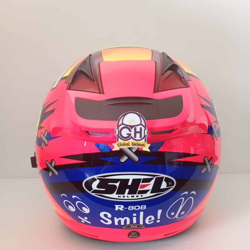 Helm Shell Rover Motif 808 Pink Fluo Shel Rover