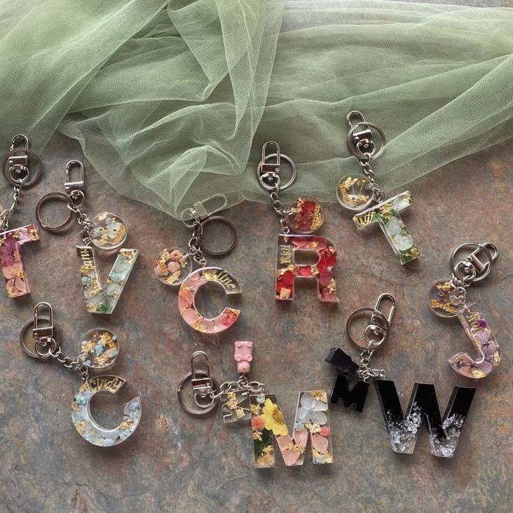 Dijamin Miring harga.. FLOWER Resin Keychain | Gantungan Kunci Resin Bunga | Gantungan Kunci Resin H