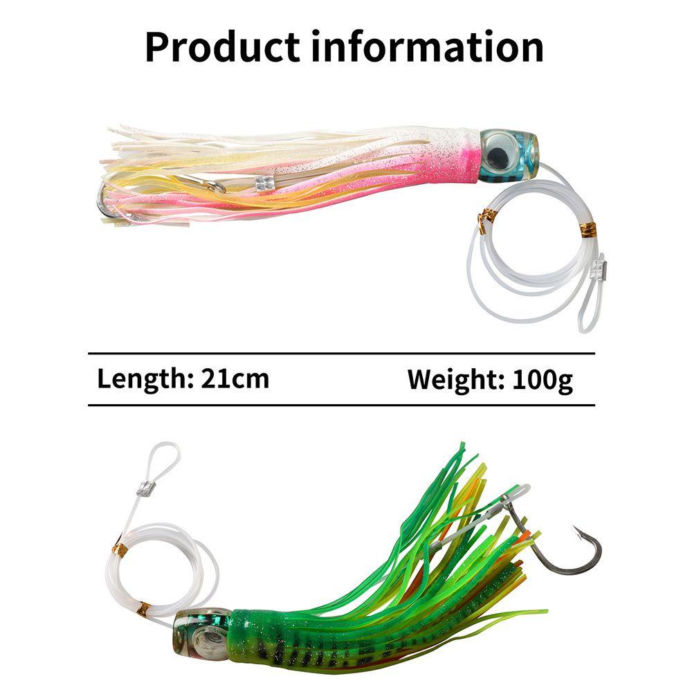 Preva Kait Umpan Gurita Air Asin Luminous Artificial Portable Fishing Tackle