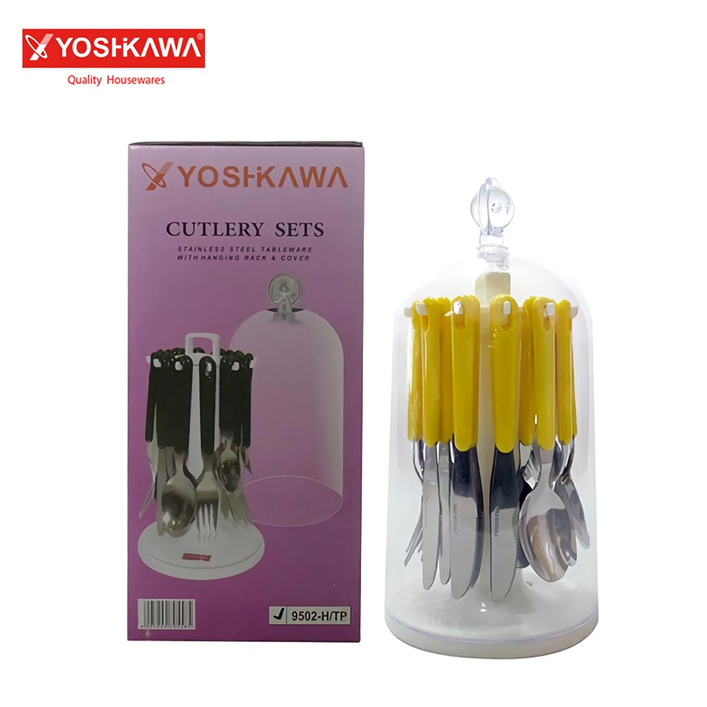 

YOSHIKAWA Sendok Makan Stainless 24 Pcs Cutlery Set EVL-9502 Kuning