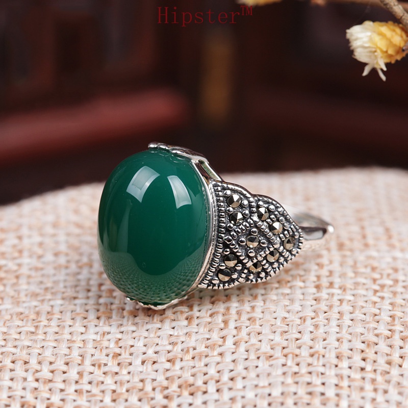 Hot Sale European and American Retro Temperament Personality Inlaid Colored Gems Ring