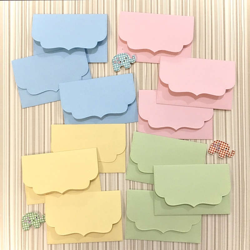 

Amplop Uang 12pcs Warna Soft, curve stiches by fgpaper