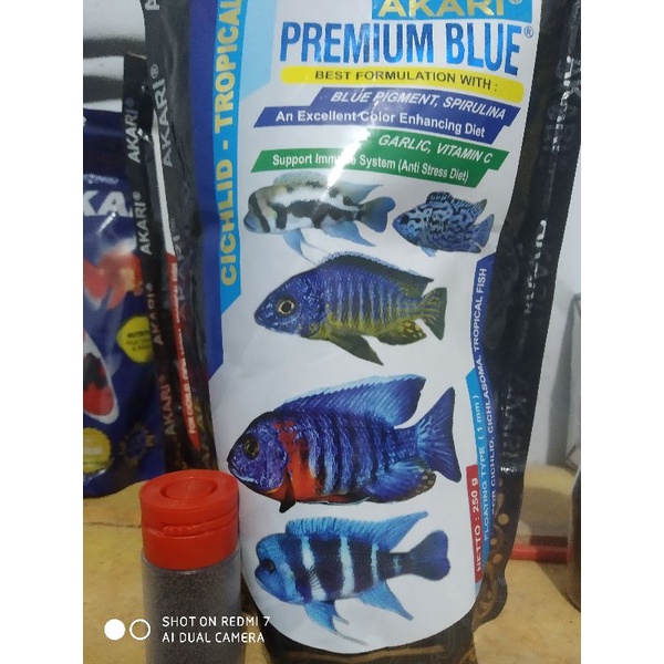 pelet Akari premium blue & premium red, repack