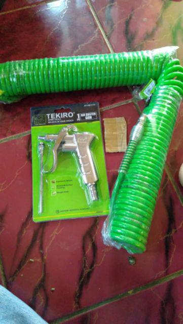 Air Duster Tekiro Selang Recoil Tekiro 12 Meter Paket Semprotan Angin Tekiro Selang Kompresor Set