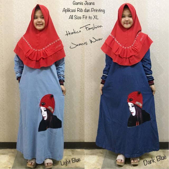 Gamis Jeans original sabrina printing