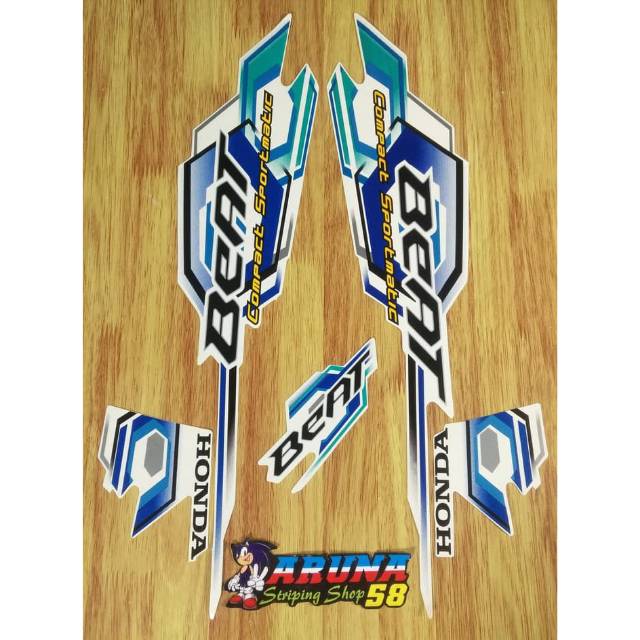 Striping honda beat karbu lama 2008 putih