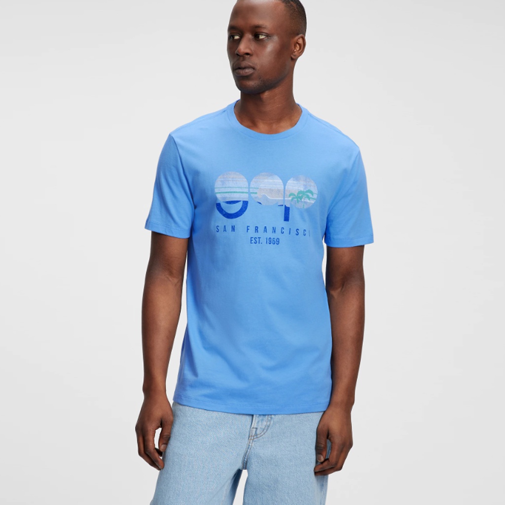 GAP 70S Logo Sce Men's Tshirt GTS007|Baju Olahraga Cowo Kaos Oblong