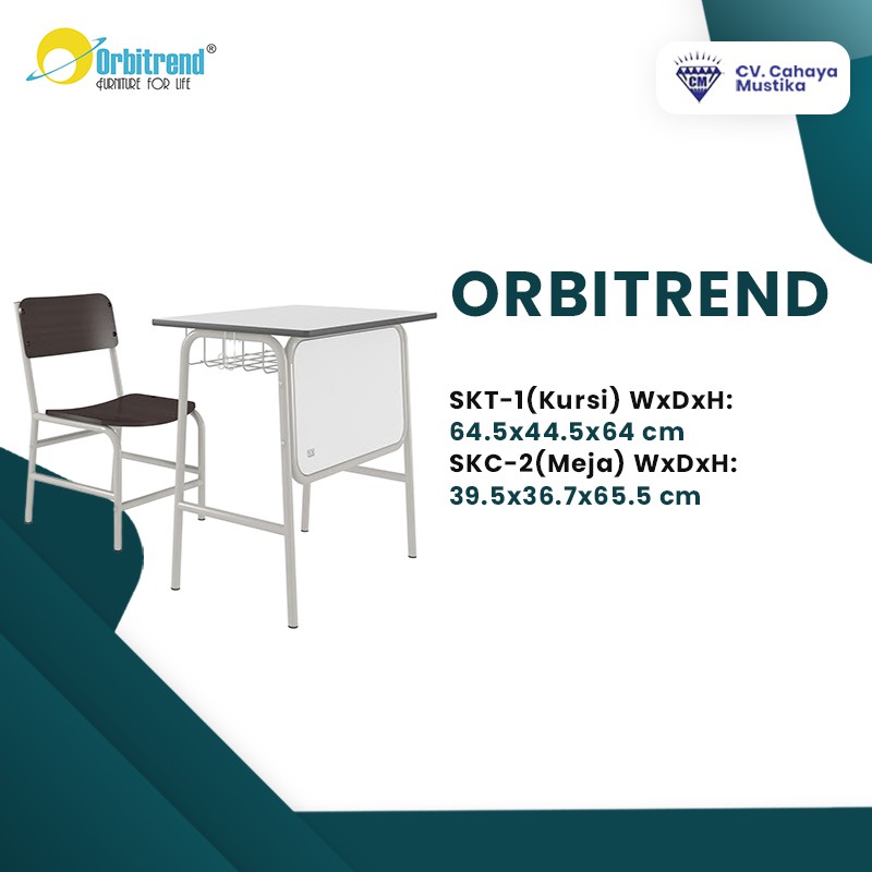 Bangku Siswa/Bangku Sekolah SMA/Bangku Sekolah Kayu/Meja Belajar Sekolah Malang Orbitrend SK 03