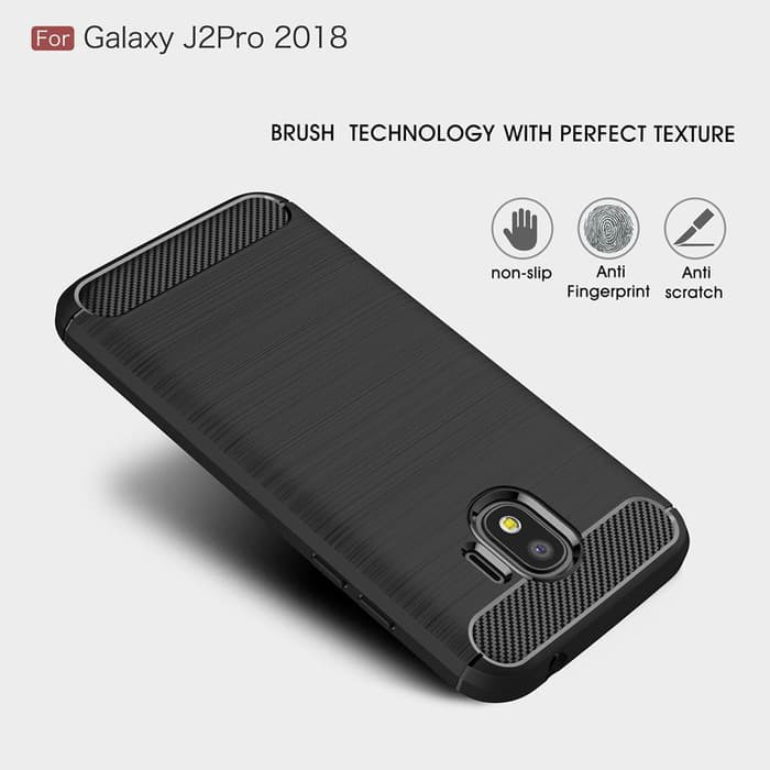 Samsung J2 Pro 2018 spigen soft case casing hp cover carbon FIBER LINE