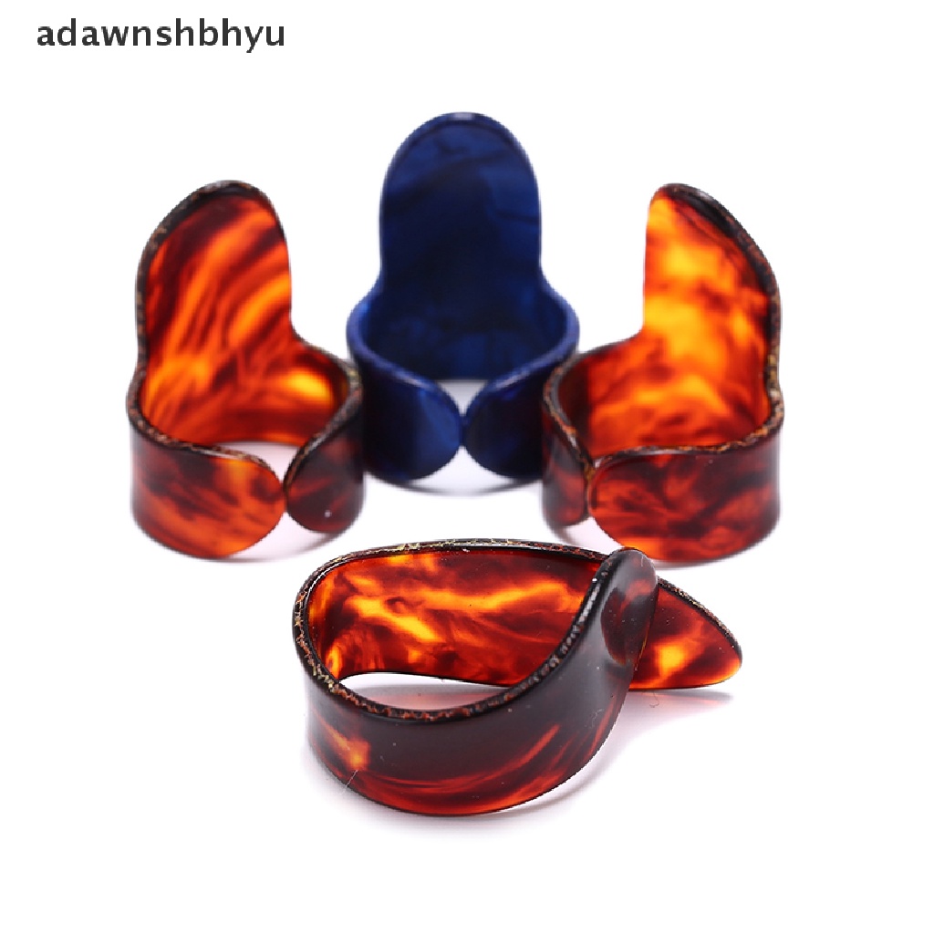 Adawnshbhyu 4pcs Finger Guitar Pick 1kaki Jempol 3jari picks Plectrum Aksesoris Gitar