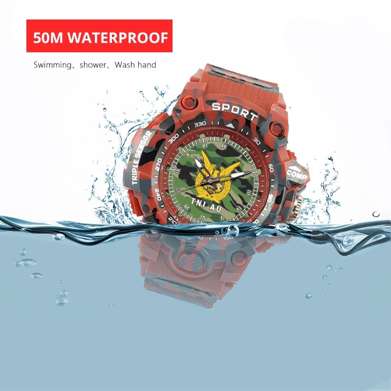 (SPECIAL EDITION) JAM TANGAN LOGO TNI-AU WATER RESISTANT NO.17